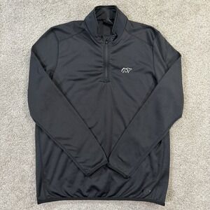Oakley 1757 1/4 Zip Pullover L Black Athletic Performance Stretch Jacket Outdoor